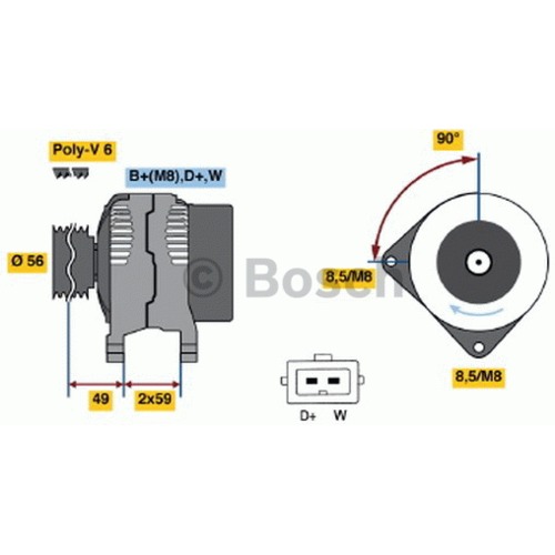 Alternátor VW NEW Beetle 037903025C