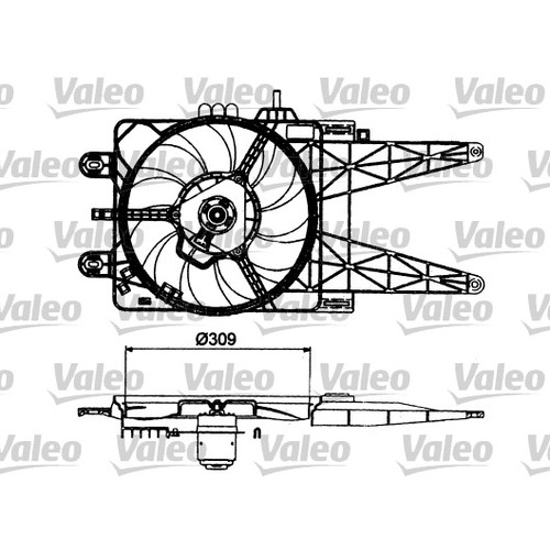 Ventilátor chladiča Fiat Punto 861588N