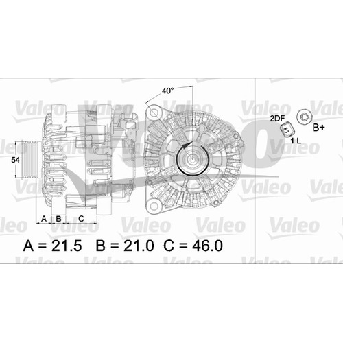 Alternátor Peugeot 407 0124525034